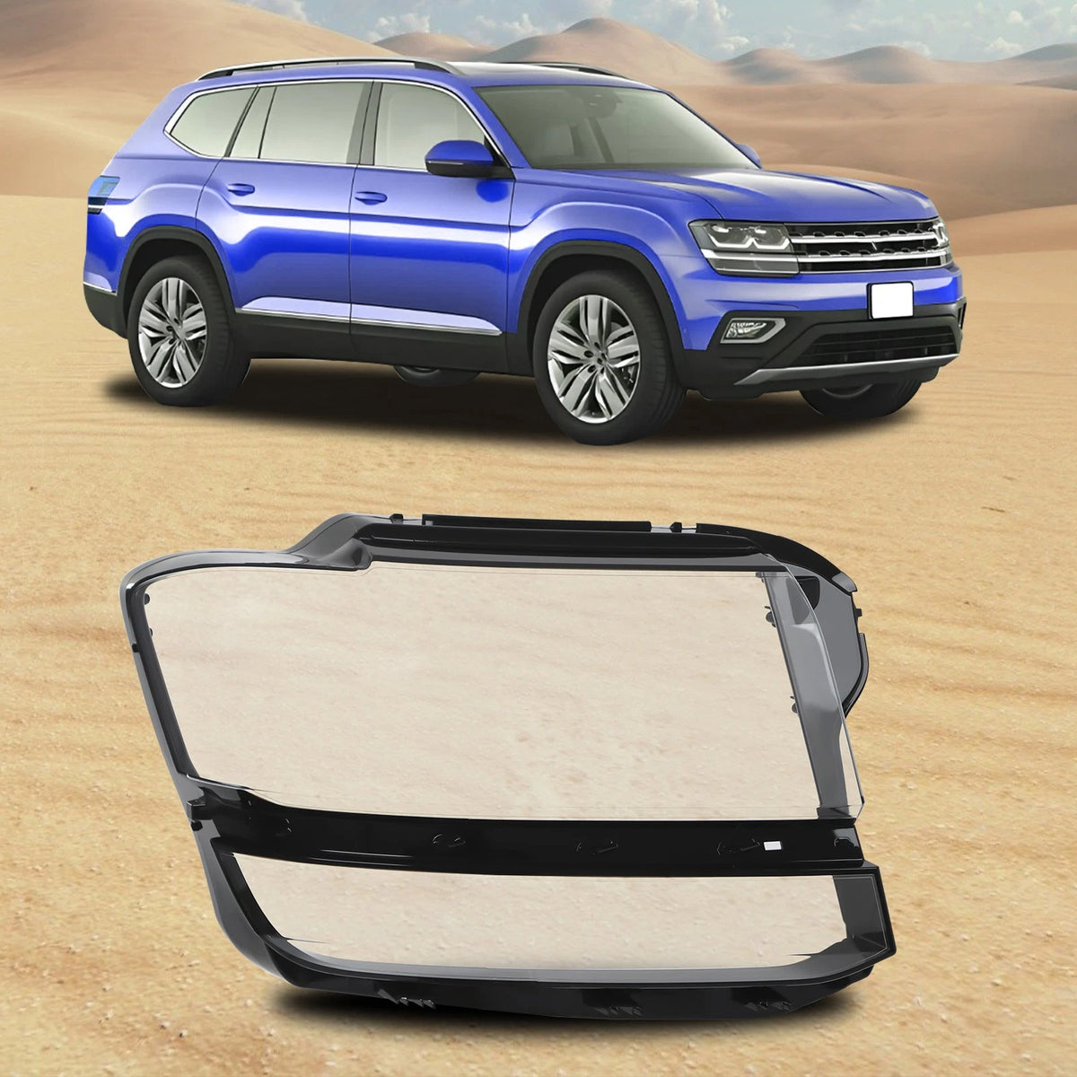 Headlight Lens Cover Right Side for Volkswagen Atlas (2018–2020)