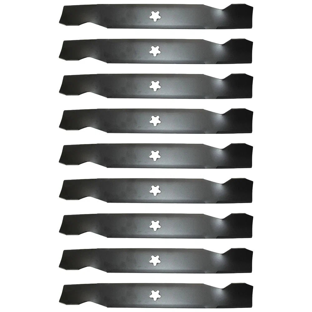 9 Pack Blades for AYP/Husky 137380 532137380 (17-3/8", 5 Point Star)