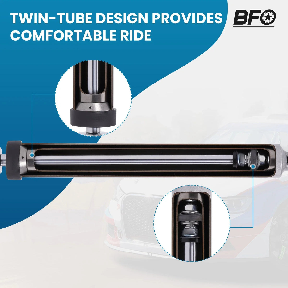 Front Shock Absorbers for Jeep Wrangler JK (2007–2018) 0.5-2.5" Lifted