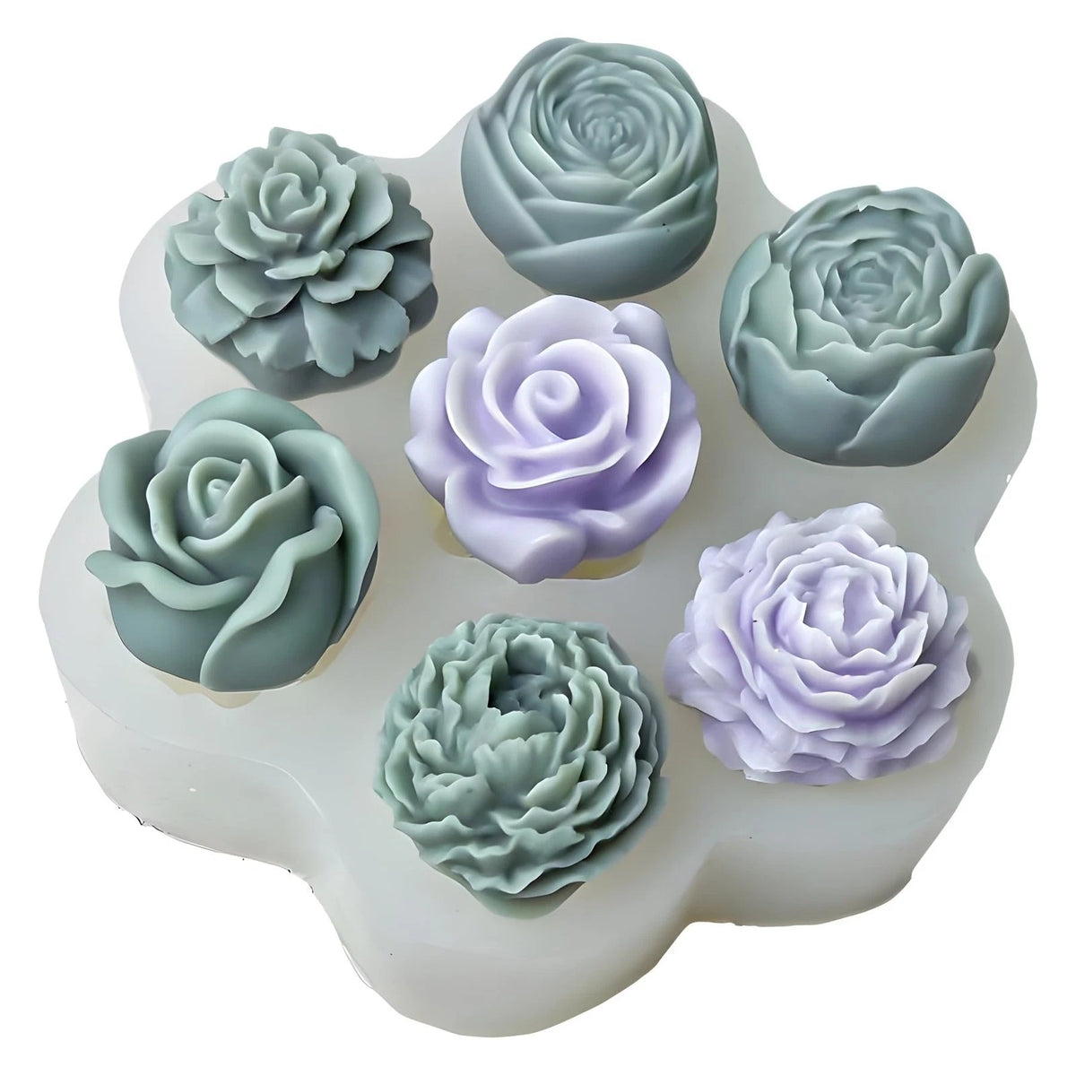 7 Cavities Flower Mold for Soap & Candle (Multiple Styles)