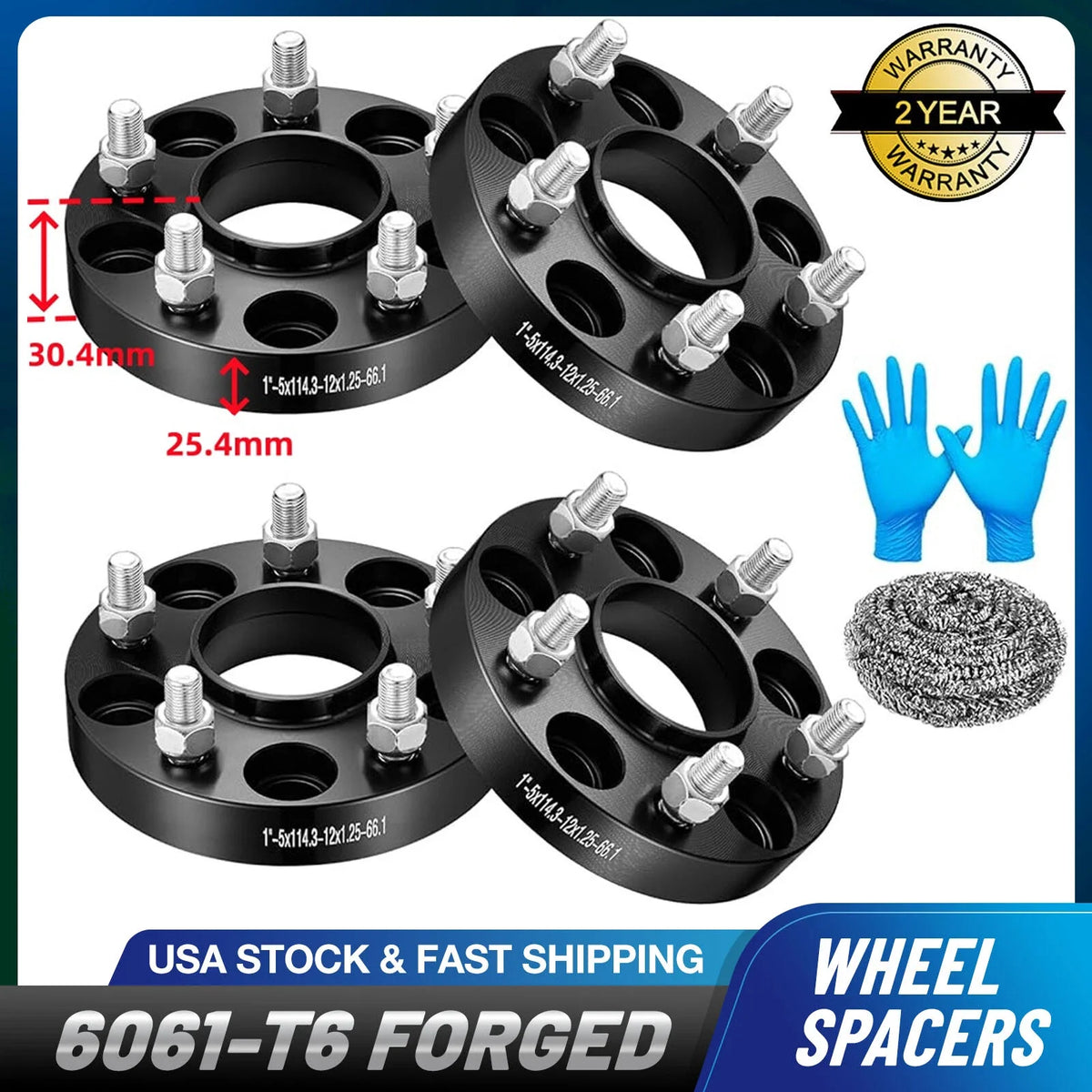 1" 25mm Hubcentric Wheel Spacers for Nissan 350Z 370Z Infiniti (2009–2024)