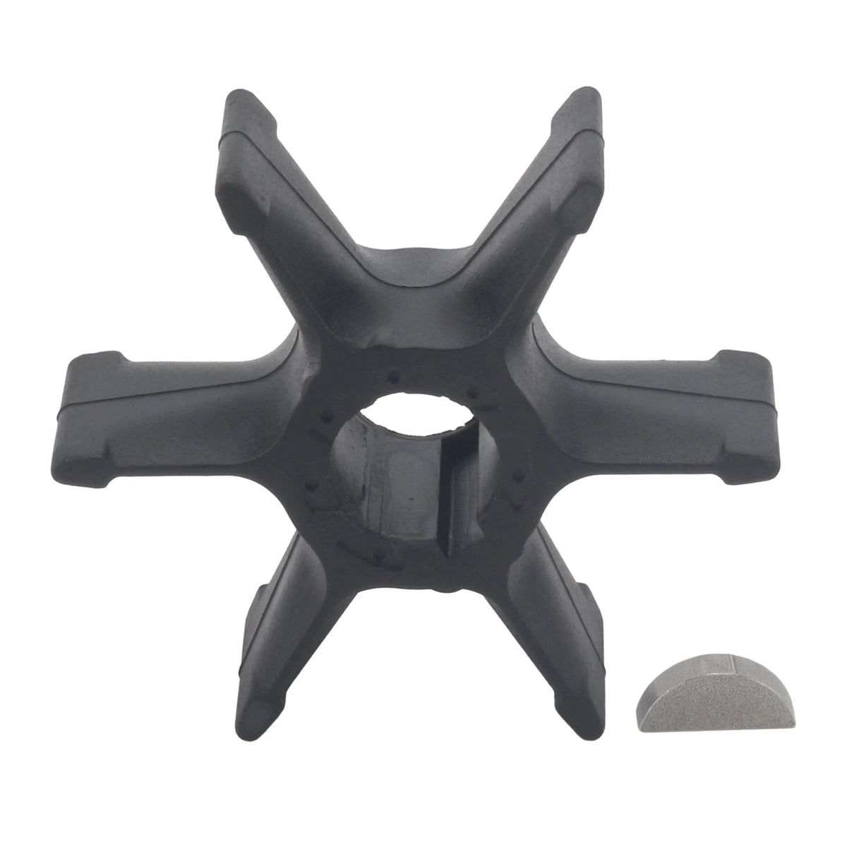 Water Pump Impeller & Key for Yamaha 2 Stroke 40 HP Outboard (6F5-44352-00, 6F5-44352-01, 6F5-44352-03, 676-44352-00)