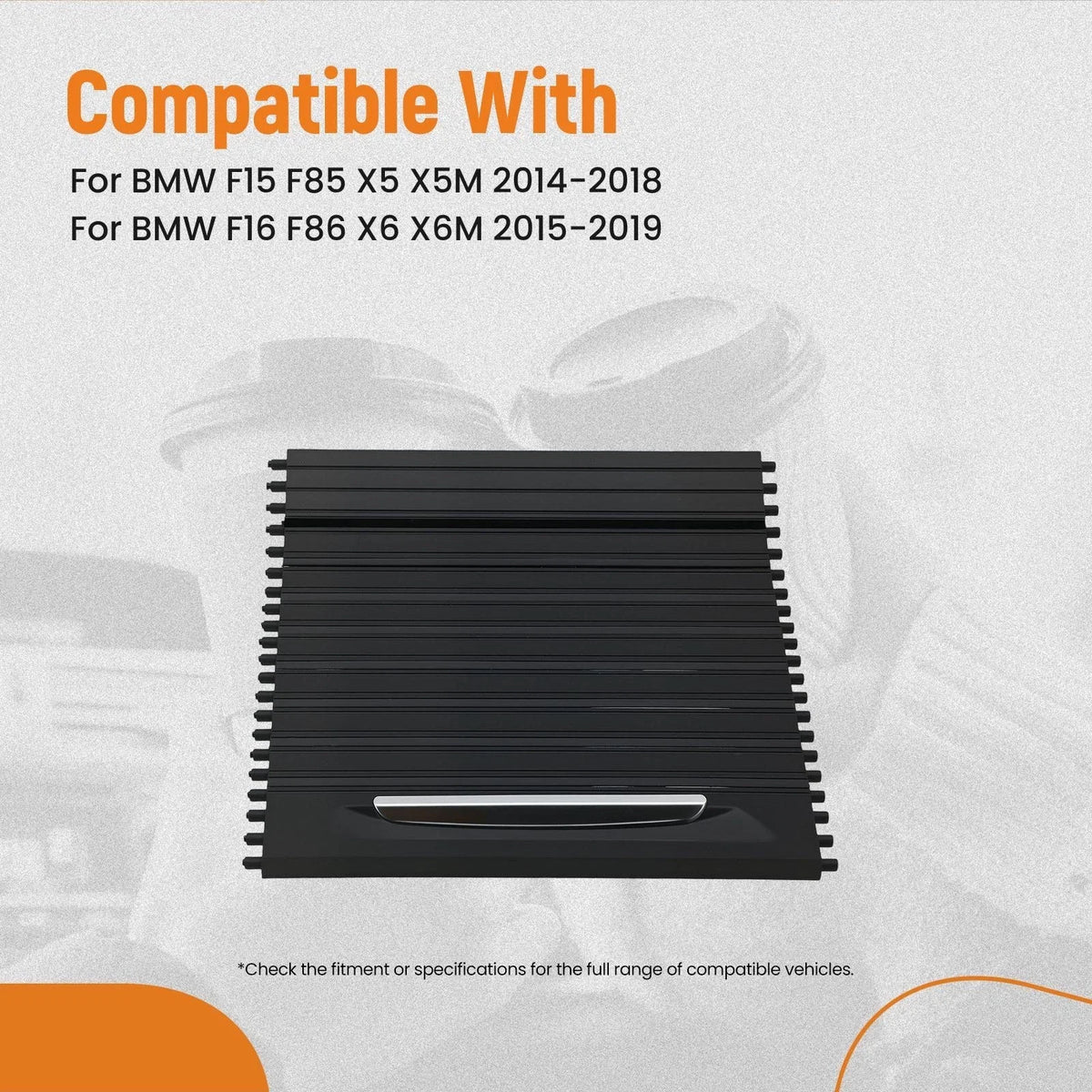 Console Cup Holder Roller Blind Cover for BMW X5 X6 (2014–2018) 51169251973