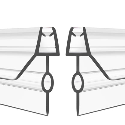 2-Pack Frameless Shower Door Bottom Seal for Clear Glass Shower Door (3/8'' X 39'')