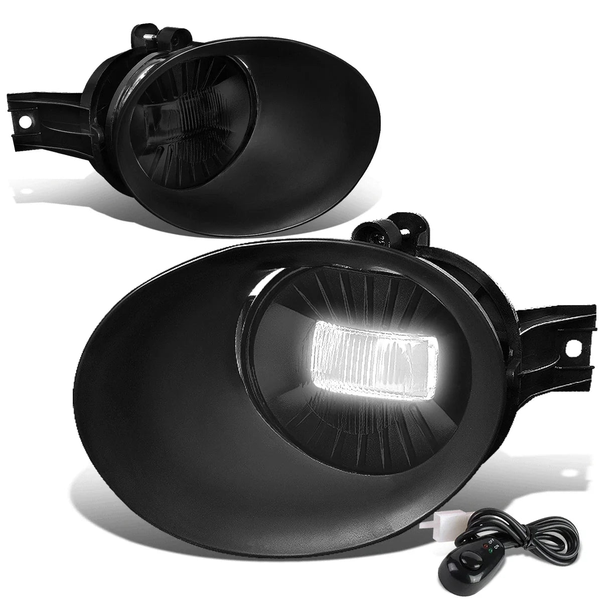 High Power LED Fog Lights for Dodge Ram Truck (2002–2009) - Bezel & Switch