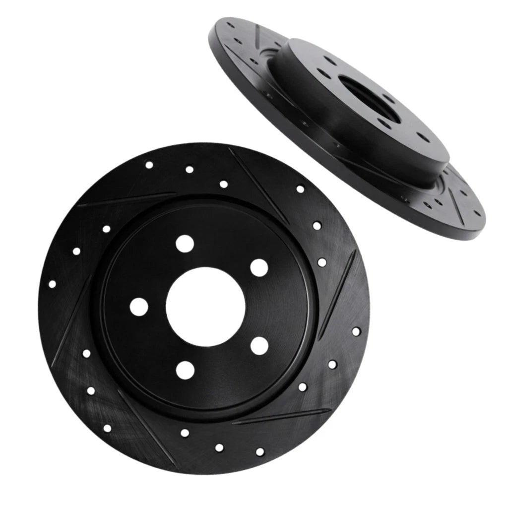 Rotor Set Rear for Subaru BRZ (2013–2020) ALX-PAU-DF-8002-13026-CLA2, Vented, Drilled, Slotted