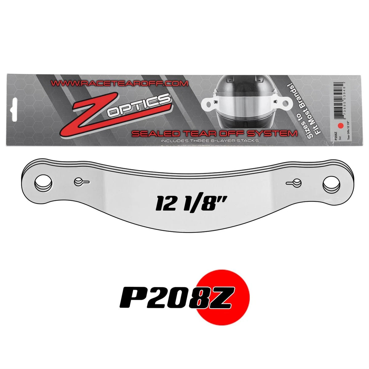 3X Tear Offs for Z Optics P205Z Helmet (Sealed, 12-3/8 In)