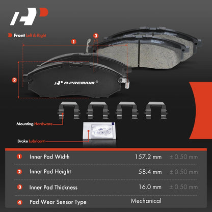 Front Disc Brake Rotor & Brake Pads for Nissan 350Z (BR31341, P-888)
