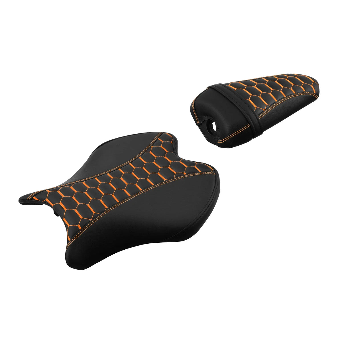 Driver & Passenger Seats for Yamaha YZF R6 (2017–2022) - Black Orange