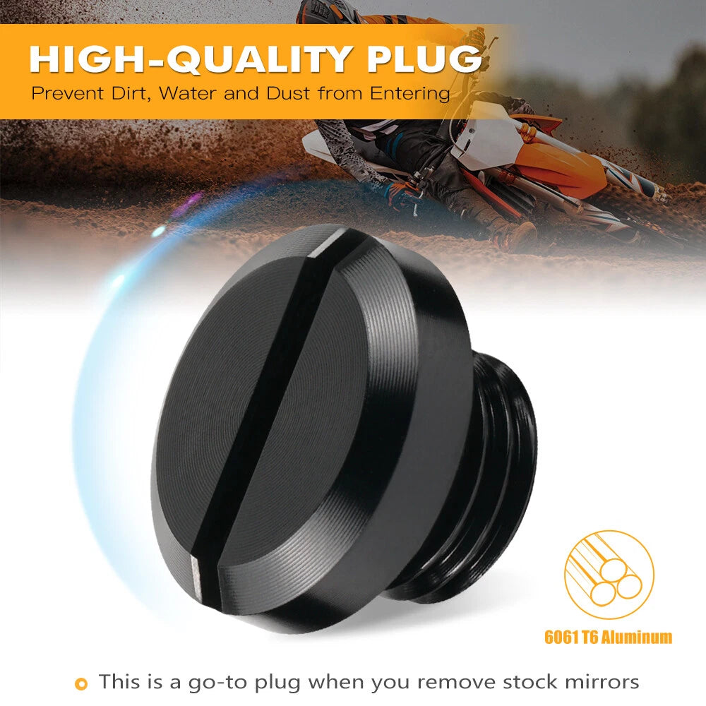 M10x1.25 Mirror Blanking Hole Plugs for KTM 1190 Adventure/R/S/T, Duke 200 (2013–2015)