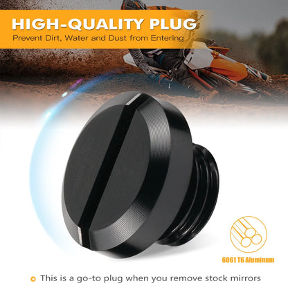 M10x1.25 Mirror Blanking Hole Plugs for KTM 1190 Adventure/R/S/T, Duke 200 (2013–2015)