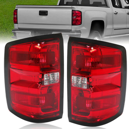 Set of 2 Rear Tail Lights Lamps for Chevy Silverado 1500 2500HD 3500HD (2014–2019)