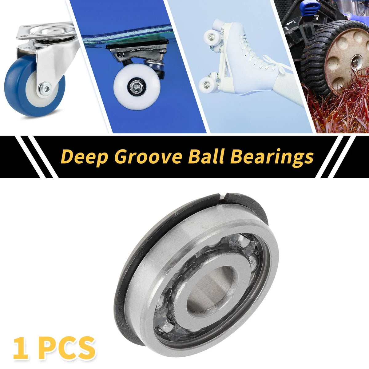 1 Pc 6200NR Deep Groove Ball Bearing for Scooter Skateboard Wheel (10x30x9mm)