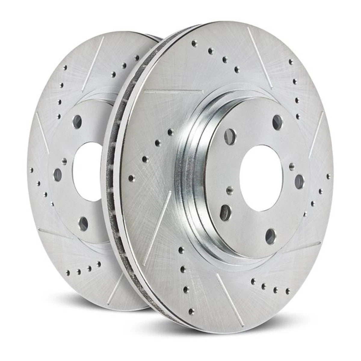 2X Powerstop Brake Discs Front for Volvo S90 S60 XC60 XC40 (2017–2022) EBR1699XPR