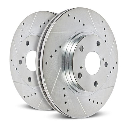 2X Powerstop Brake Discs Front for Volvo S90 S60 XC60 XC40 (2017–2022) EBR1699XPR