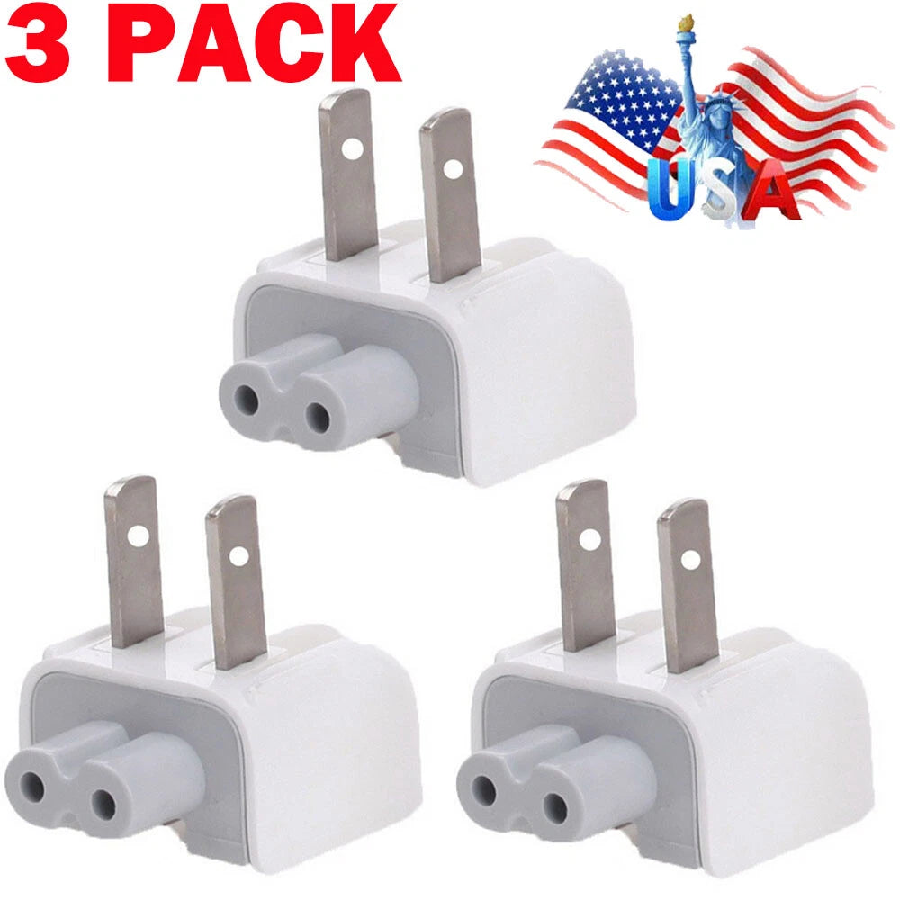 3X AC Power Wall Plug Duck Head for Apple MacBook Pro Air Adapter