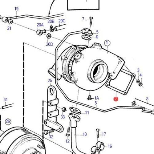 Turbo Gasket for Volvo Penta AD 31 41 AQ 40 41 MD42 (23557470)