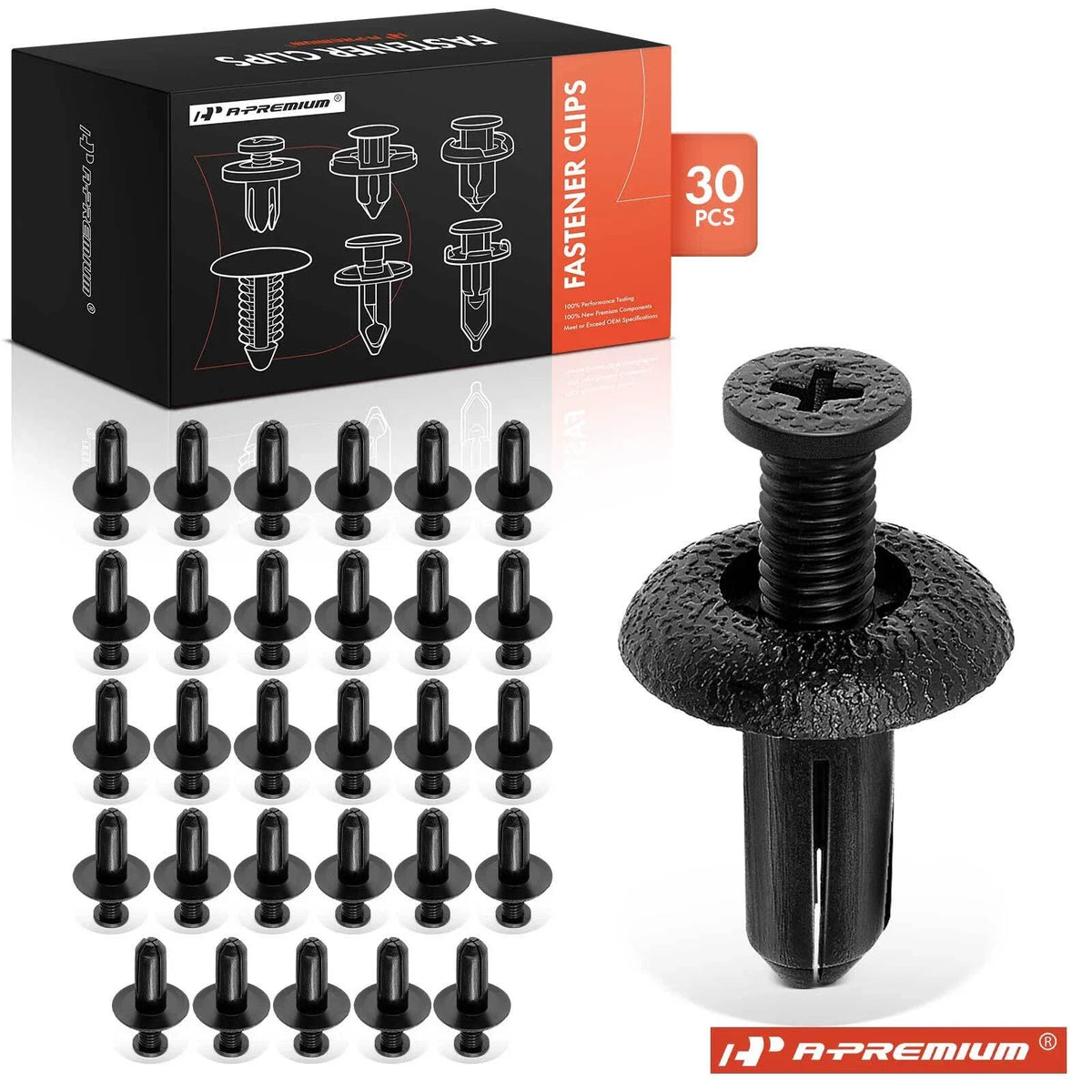 30Pcs 8mm Nylon Bumper Retainer Clips for Dodge Avenger (2008–2014)
