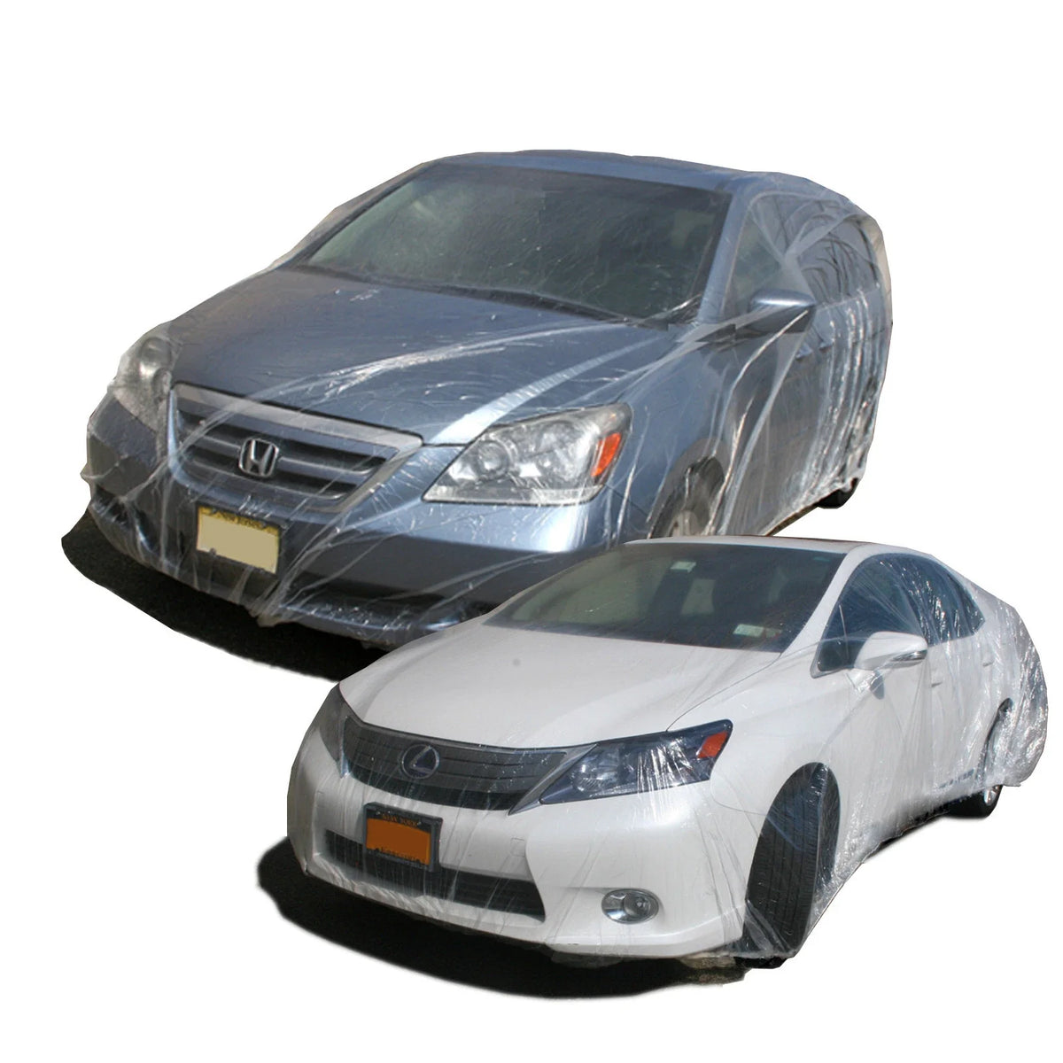 5X Universal Disposable Plastic Car Cover 12'W X 22'L