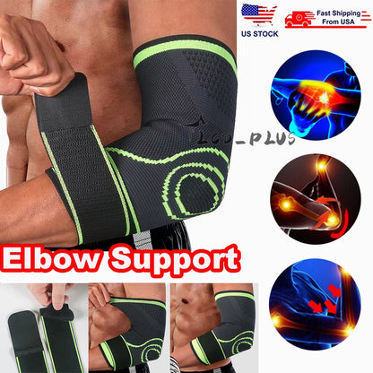 Elbow Brace Compression Support Sleeve for Arthritis Tendonitis (US)