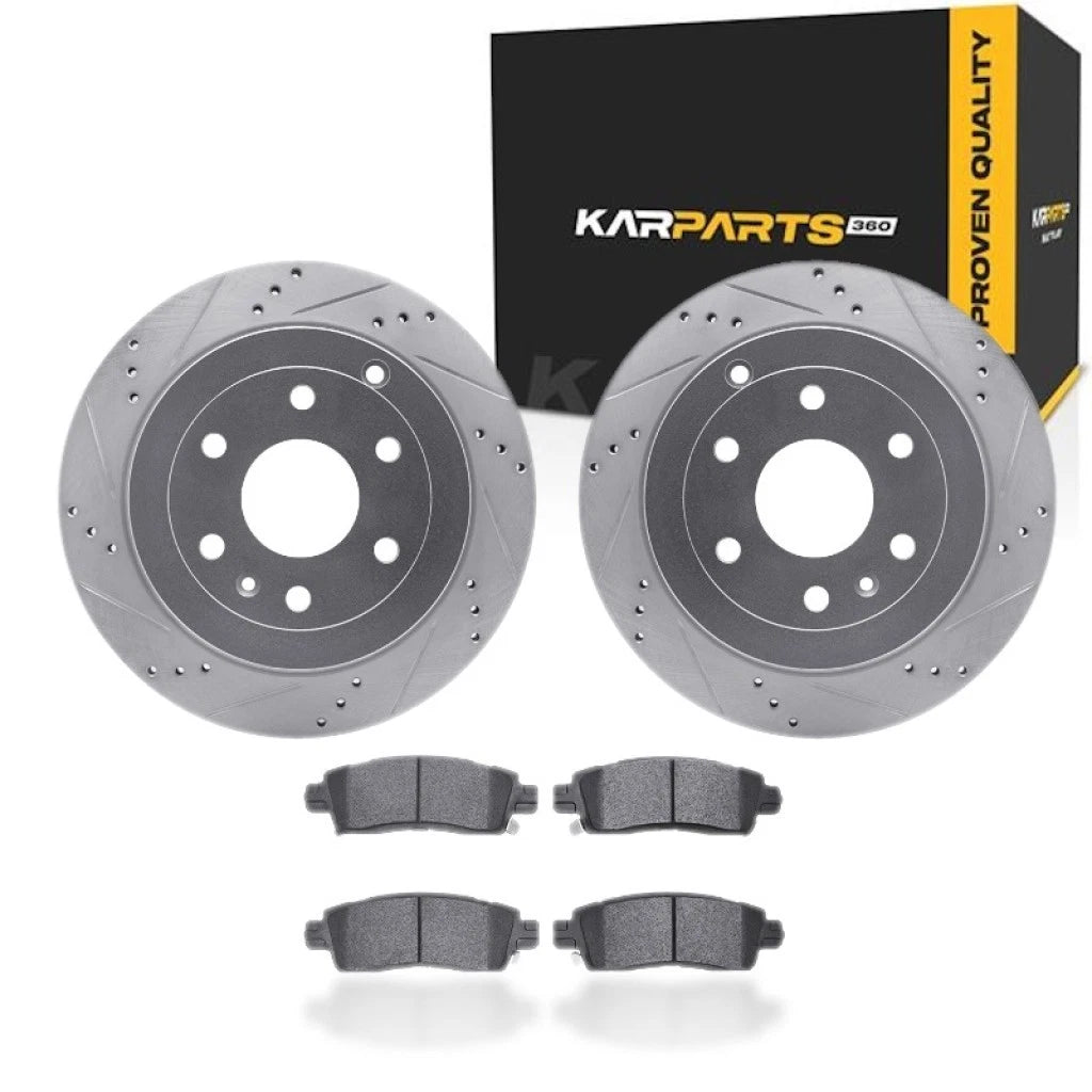 Rotor Set for GMC Sonoma (1991) | Drilled and Slotted | ALX-PAU-DF-7512-48015-CLA2