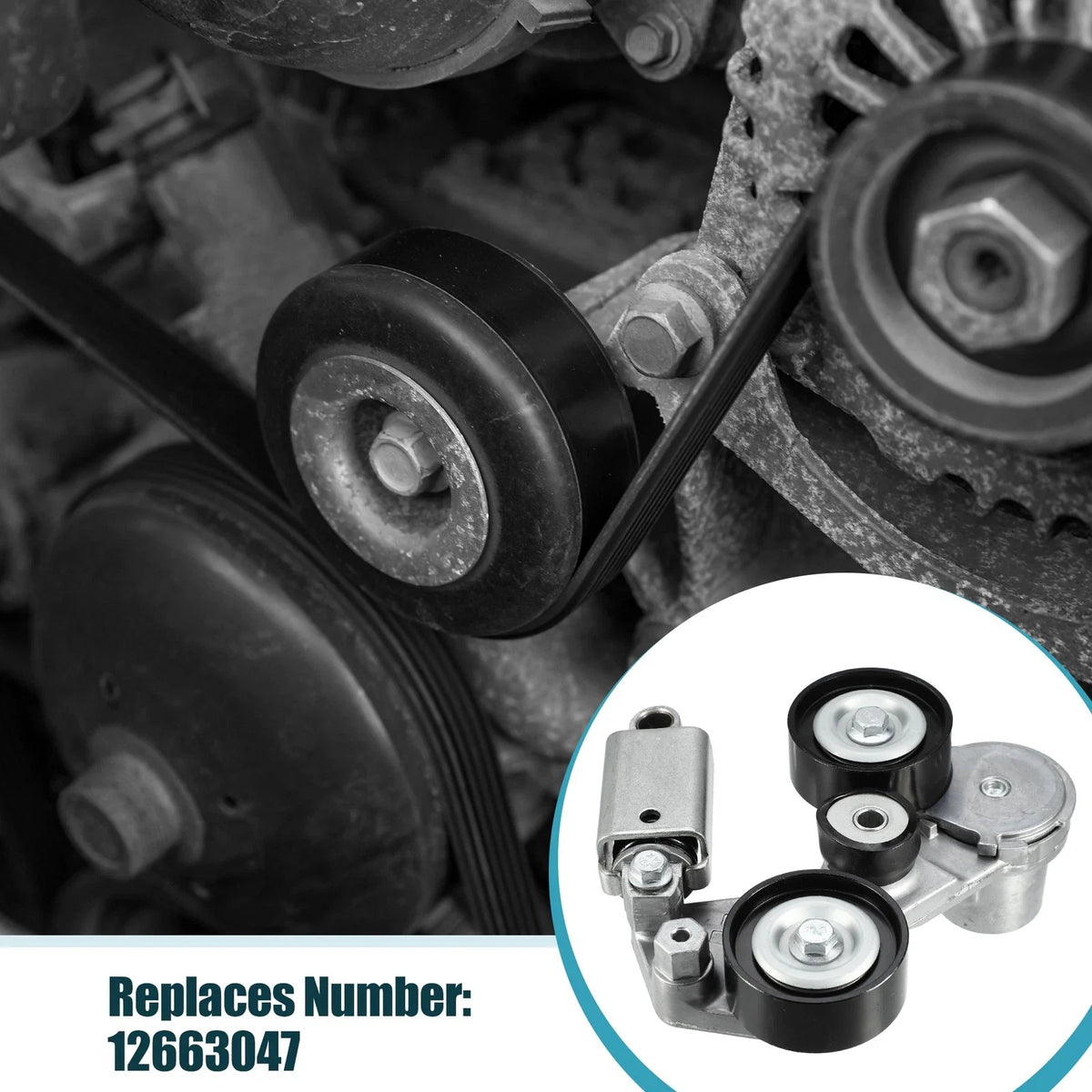 Belt Tensioner Pulley Assembly No. 12663047 for Buick LaCrosse (2012)