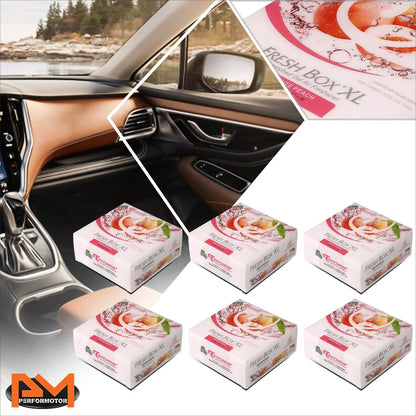 6x TreeFrog Air Freshener for Car/Office/Home - White Peach