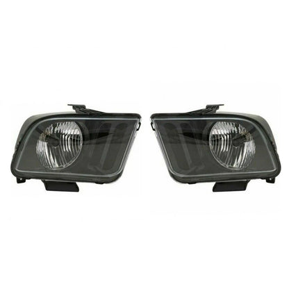 Set of 2 Headlights for Ford Mustang (2005–2006) MLX-PAIR-SHE475A-150QL-CL360A50, FO2502215
