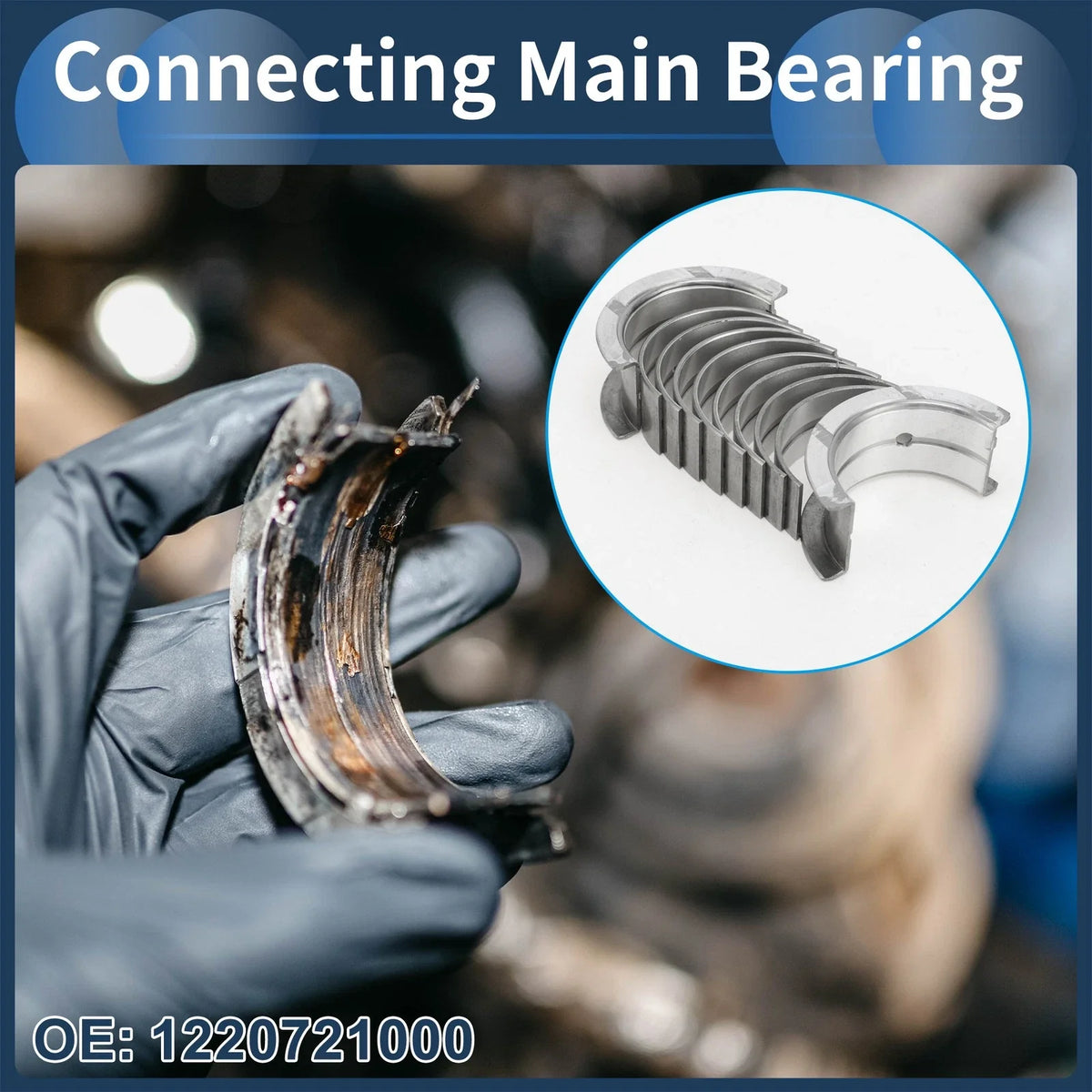 Main Bearing Set No. 1220721000 for Nissan Navara (1978–1985) 10 Pcs