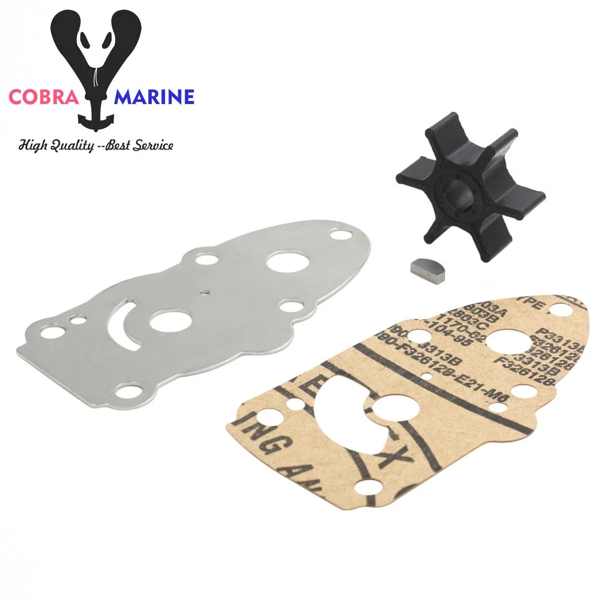 Water Pump Impeller Kit with Plate for Suzuki DT6 DT8 (6HP 8HP) 17400-98551