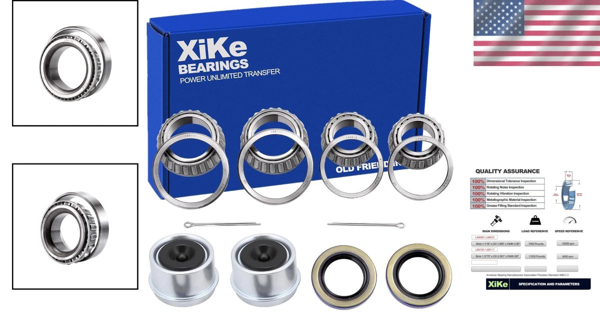 Set of 2 Trailer Bearings Kit for 3500 lbs Axles