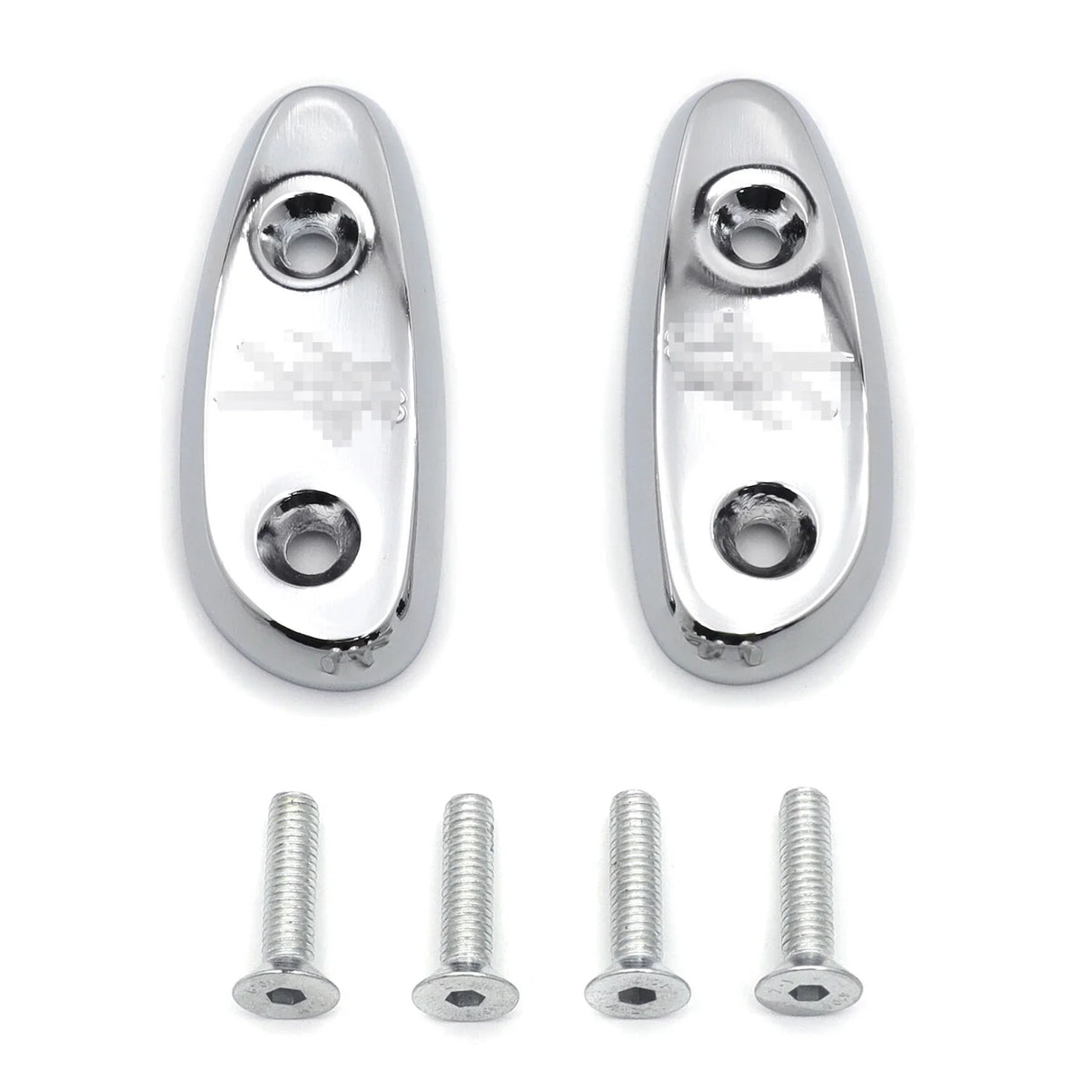 Mirror Block Off Base Plates for Suzuki GSX-R 600 750 1000 (2001–2004) Chrome