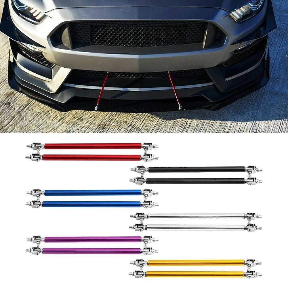 Adjustable Front Bumper Lip Splitter Strut Rod Support Bar for Universal 20cm
