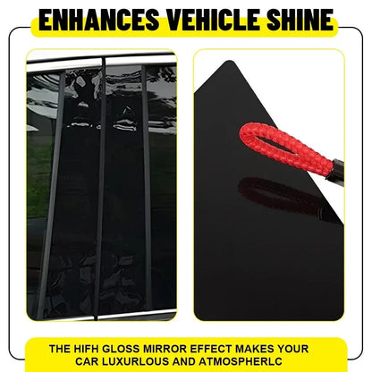 Set of 6 Glossy Black Window Door Trim Covers for Lexus LS430 (2001–2006)
