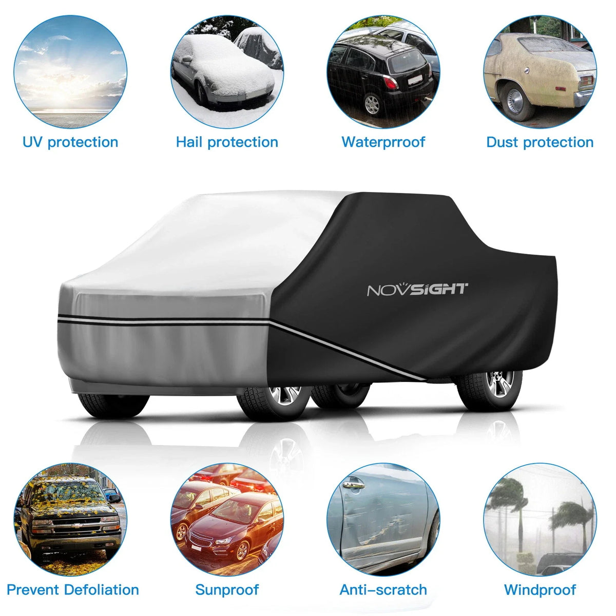 Truck Car Cover for Universal Fit (210") - Waterproof, Scratch-Proof, UV Protection