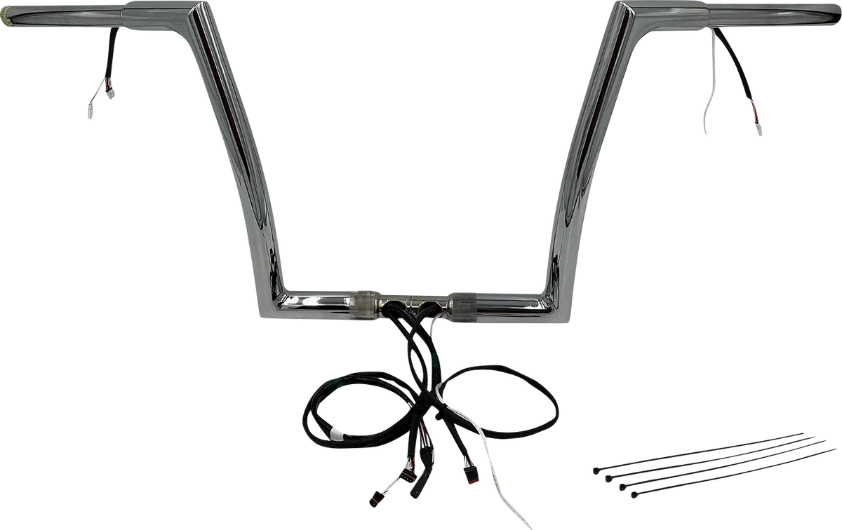 1-1/4" Flat Top Handlebar Kit for Harley Davidson (EZ Install, 12", Chrome)