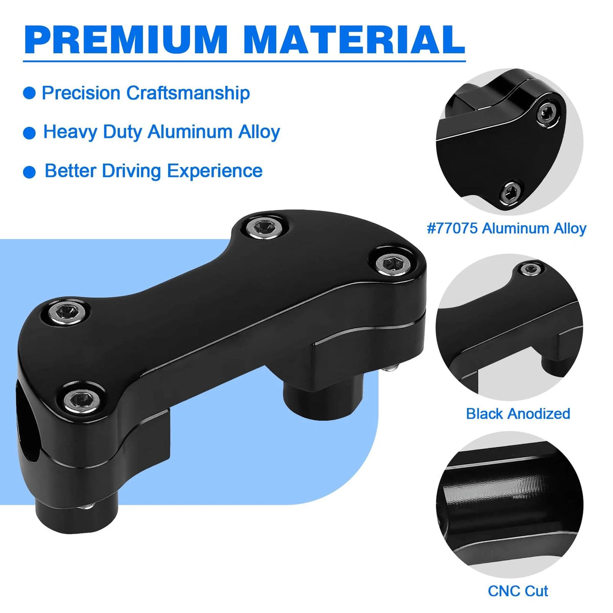1.5" Handlebar Riser Clamp Kit for Harley Sportster Dyna Touring