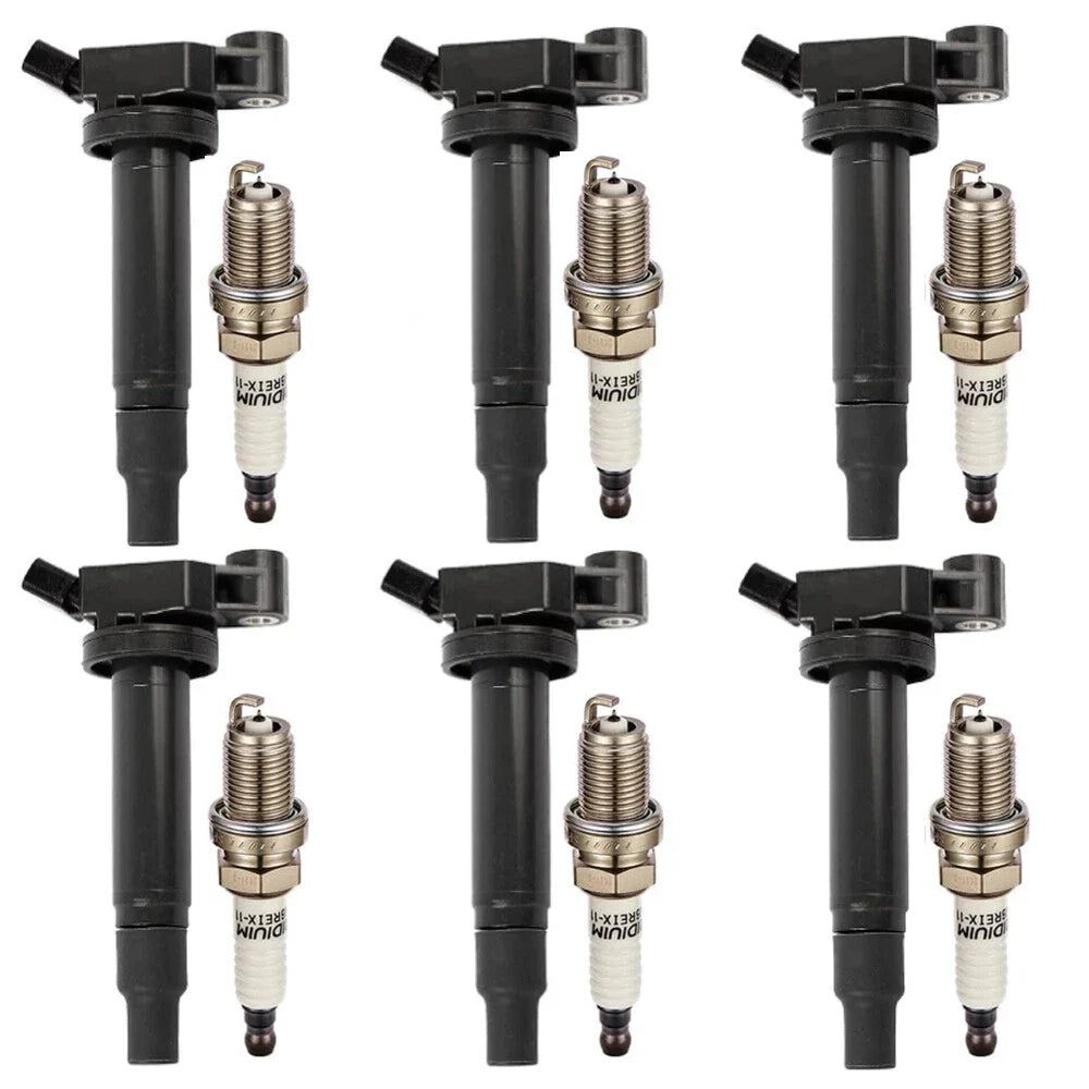 6X Ignition Coils + 6X Spark Plugs for Toyota Sienna 3.3L V6 (2001–2006) UF267