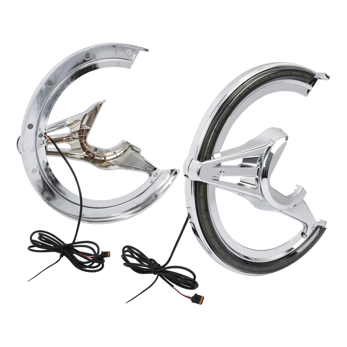 2X Brake Rotor Covers LED Light Smoke Lens for Honda Goldwing 1800 (2018–2025)