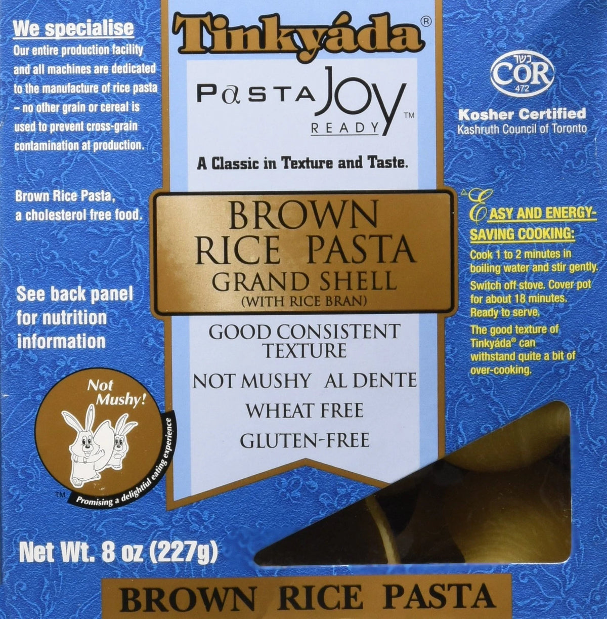 Pasta Brown Rice Shells for Tinkyada (8 Ounce)