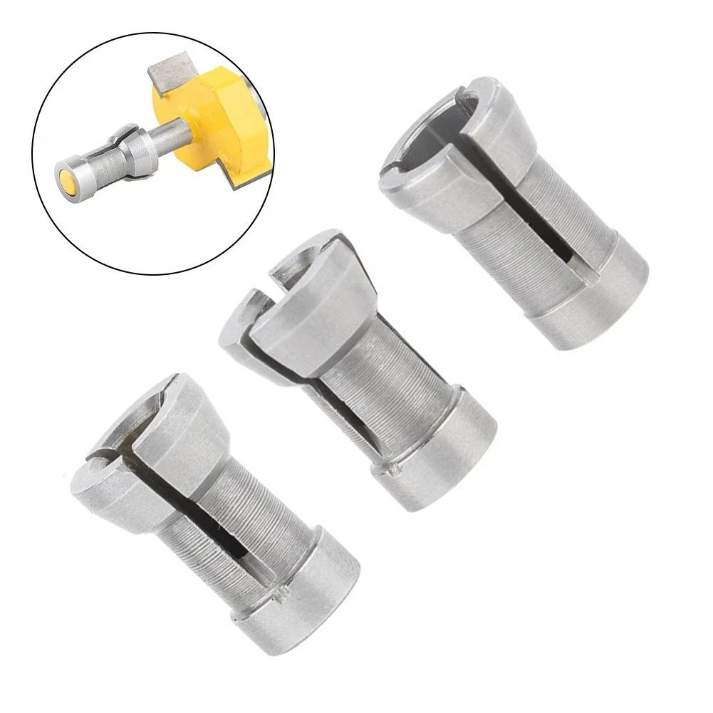 3X Router Bit Collet Chuck for Router and Engraving Machines (6, 6, 35, 8mm)