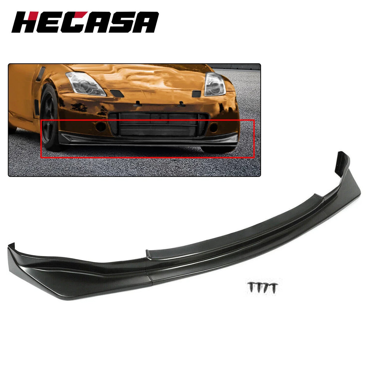 PP Front Bumper Lip Kit for Nissan 350Z Z33 (2003–2005)