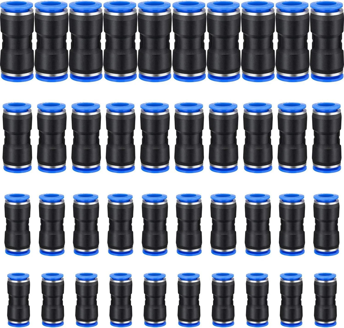 40 Pieces 1/4, 5/16, 3/8, 1/2 Inch Black and Blue Automotive Fasteners
