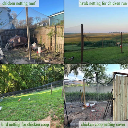 Bird Netting for Chicken Coop 25x50 Ft, 1" Mesh, Strong Woven Netting