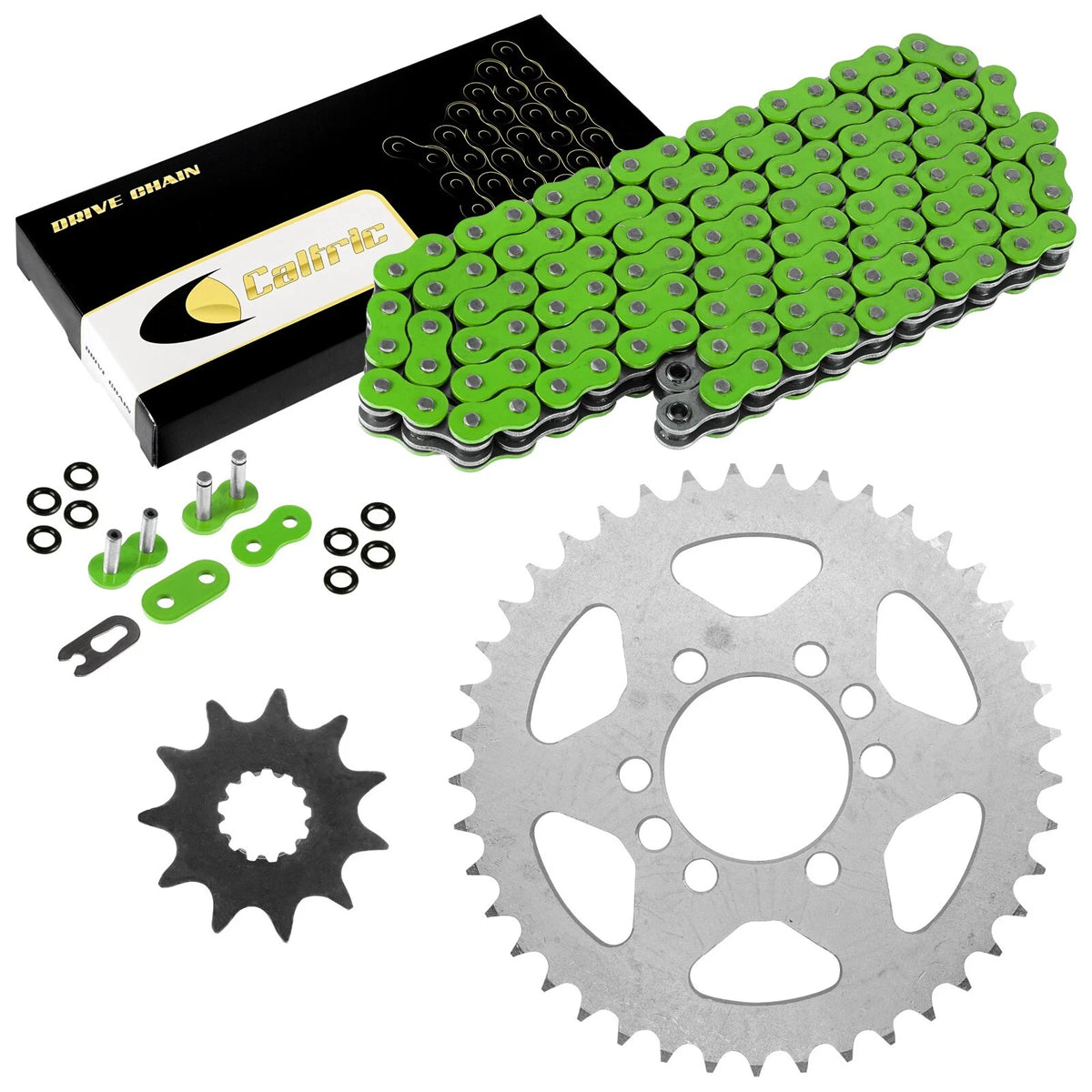 Green O-Ring Drive Chain & Sprockets Kit for Suzuki LT230E (1986–1993) EG3443FS182XO