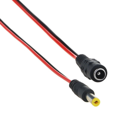 12V DC Power Pigtail Male Female Cable Plug for CCTV Camera LED Light