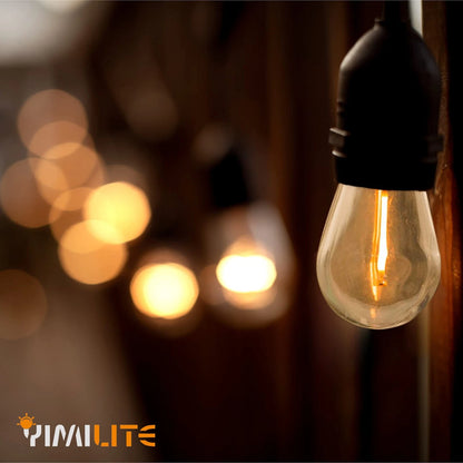 S14 Outdoor String Light Bulbs for (Shatterproof, Waterproof)