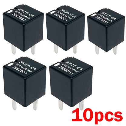 5/10 Pack 8T2T-CA 12VDC 20A 4-Pin SPST Automotive Relay for Fuel Pump/Cooling