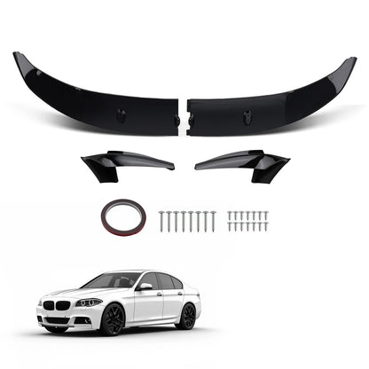 Front Bumper Lip Spoiler for BMW 5 Series F10 M Sport (2011–2016) Gloss Black ABS