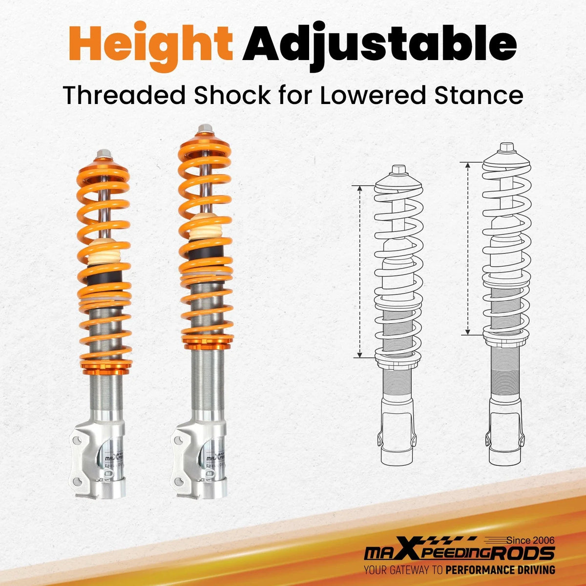 Coilover Suspension Lowering Kit for VW Golf & Jetta (1985–1999)
